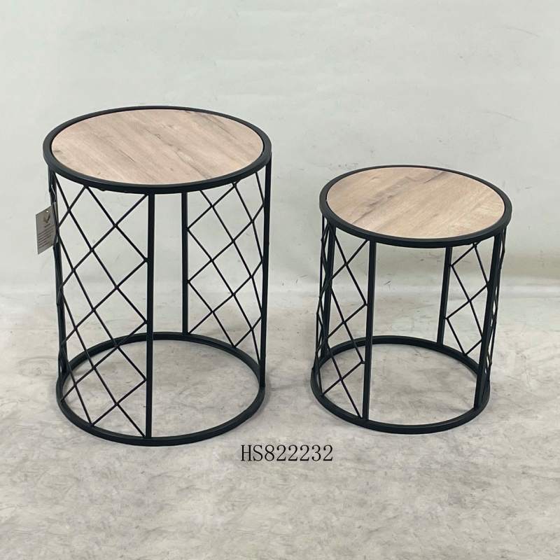 Solid Wood And Metal Coffee Table